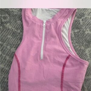 Year of Ours Pink Zip-Up Top